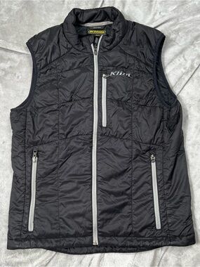 Klim Intake Puffer Vest Mens M Black Full Zip Nylon Thinsulate